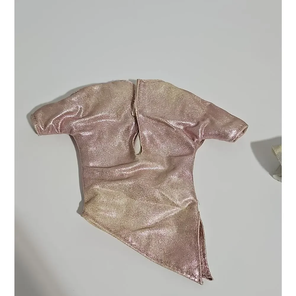 Vintage Barbie Dress 1985 Hasbro Jem & Holograms Metallic Dress Tunic Doll